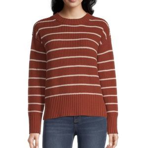Ana Toffee Striped Sweater Sz XXL